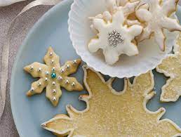 Line baking sheets with parchment paper. Paula Deen S Snowflake Cookies Holiday Cookies Snowflake Cookies Recipe Best Christmas Cookies