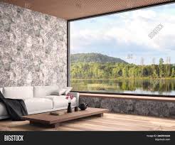 Stone cladding is a decorative covering made of real or simulated stone. Contemporary Living Image Photo Free Trial Bigstock