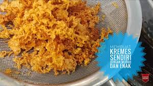 11 langkah mudah cara membuat ayam geprek kremes tips tulang lunak sambal nikmat bumbu sederhana. Tutorial Membuat Kremes Yang Sangat Mudah Dan Enak Youtube