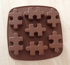 7 Puzzle Jigsaw Chocolate Mold Cake Mould Flexible Silicone Mold For Handmade Soap Candle Candy Chocolat Diy Cookie Silicone Chocolate Molds Chocolate Molds