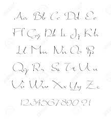 Abecedario mayuscula y minuscula en carta. Las Letras Del Alfabeto En Minusculas Mayusculas Y Numeros El Alfabeto Del Dibujado A Mano Las Cartas Letras Del Alfabeto Escrito Con Un Pincel Ilustraciones Vectoriales Clip Art Vectorizado Libre De Derechos