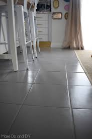 Painted Tile Floor Six Months Later Make Do And Diy Painting Tile Floors Painting Ceramic Tile Floor Tile Floor