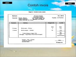 Faktur disebut juga sebagai invoice yang juga berarti tanda bukti penjualan barang. Contoh Invois Jualan Pajero Sp