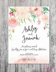 Save The Date Watercolor Floral Spring Summer Wedding Etsy Hochzeitskarten Karte Hochzeit Hochzeit Illustration