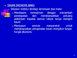 Dasar ekonomi baru (deb) adalah merupakan program 20 tahun sosioekonomi yang diasaskan oleh perdana menteri kedua malaysia, tun abdul razak dato' hussein pada tahun 1971. Dasar Dasar Pembangunan Negara Datin Dr Sarvinder Kaur Ppt Download