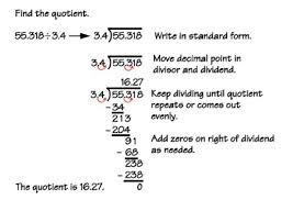 Place the decimal point in the quotient in the same position as given in the dividend. Multiplying And Dividing Decimals Free Homework Help