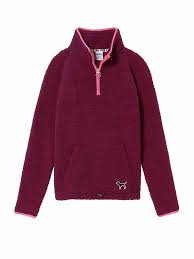 Mock pink champagne how to mix a mocktail cooking on cut out keep. New Victoria S Secret Pink Champagne Sherpa Mock Sweatshirt M Burgundy Ebay