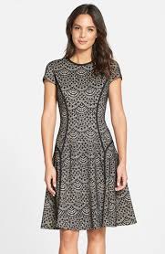 Women S Maggy London Scallop Lace Fit Flare Dress Fit And Flare Dress Flare Dress Fit Flare Dress