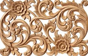 The triangle and square are the primary shapes in most chip carving patterns. Pattern Of Flower Carved On Wood Isolated On White Background Stock Photo Picture And Royalty Free Image Image 122697903