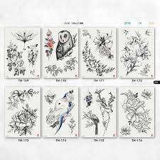 Good gambar tatto tengkorak, paling update! Pensil Sketsa Tato Untuk Pria Wanita Bunga Owl Kucing Rusa Pola Lengan Lengan Kertas Kaki Wajah Stiker Tato Temporer Tatoos Sementara Tato Aliexpress