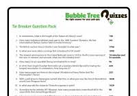 Apr 28, 2020 · 20 tie breaker questions for your home pub quiz. Tie Breaker Question Pack