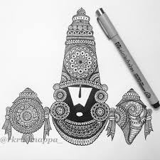 Rashmi S Art Rashmi Krishnappa On Instagram Venkateshwara Srinivasa Venkata Balaji Is A Form O Mandala Design Art Mandala Art Lesson Doodle Art Designs