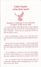 Brief review • the holy spirit is the 3rd person of the holy trinity. Chaplet Of The Holy Spirit Pamphlet Gannon S Prayer Card Co