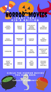 Horror Movie Bingo Part Ten Kid S Edition Instagram Story Template Instagram Story Template Bingo Template Instagram Template