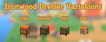 Ironwood Furniture Recipes In Animal Crossing New Horizons Animal Crossing Ironwood Furniture