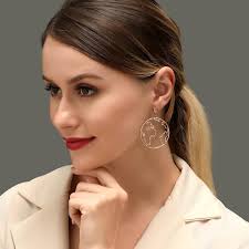 Amazon.com: World Map Circle Hoop Earrings Gold Silver Metal Round Map Stud  Earrings Gift for Traveler (gold): Clothing, Shoes & Jewelry