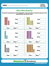 Place Value Practice Place Values First Grade Math Worksheets Educational Worksheets
