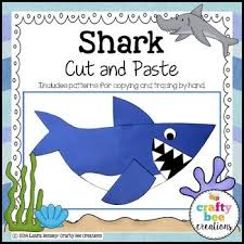 This Is A Shark Craft It Includes All The Necessary Templates For Xeroxing Just Copy Onto Construction Shark Craft Ocean Animal Crafts Ocean Theme Preschool