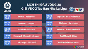 Cập nhật lịch thi đấu serie a, lịch bóng đá ý đêm nay và ngày mai chính xác nhất. Lá»‹ch Thi Ä'áº¥u Bong Ä'a Tay Ban Nha La Liga Ngay Trá»Ÿ Láº¡i Chá» Real Barcelona Vtv Vn