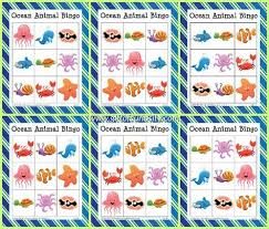 Animal Printable Bingo Cards For Kids Ocean Animal Bingo Free Ocean Printables Ocean Theme Preschool Ocean Animals Preschool Ocean Activities