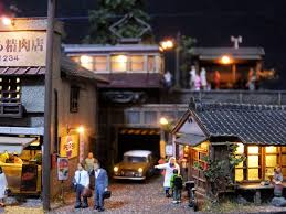 ヤフオク 1 150ジオラマ 昭和の情景 田舎町 昭和の下 ジオラマ ミニチュアハウス 情景