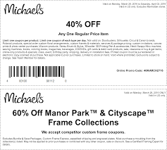 40 Off A Single Item And More At Michaels Promo Codes Custom Book Coupons