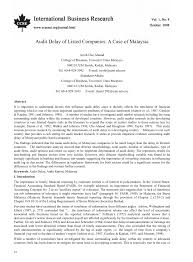Golden days mineral trading international. Pdf Audit Delay Of Listed Companies A Case Of Malaysia