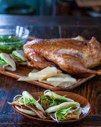 Chinese Roasted Duck Recipe With Chinese Steamed Buns Recipe Duck Recipes Steamed Buns Asian Recipes