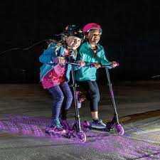 Yvolution Neon Vector Purple Led Light Up Scooter Foldable Kids New For Sale Online