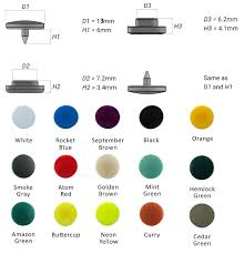 Plastic Snap Size Chart Grommet Mart