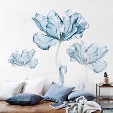 Aggiungere Alcune Cose Interessanti Nella Vostra Casa Elegante Fiore Blu Decal X315 Dopo Una Giornata Intensa Torna A Casa E Sent