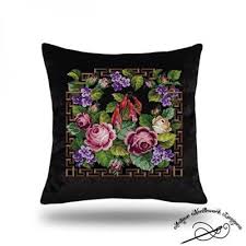F642 navy, gold and burgundy, floral tapestry upholstery fabric by the yard retail price: Antique Floral Tapestry Cross Stitch Pattern