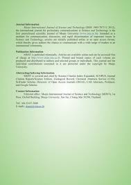 Publons users have indicated that they sit on chiang mai journal of science's editorial board but we are unable to verify these claims. Issn 1905 7873 A C 2012 Maejo International Journal Of Science