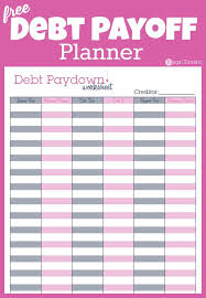Debt Payoff Planner Free Printable Debt Payoff Monthly