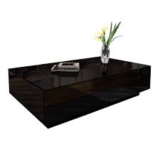 If you're looking for a style that stands out from the crowd, check out our round white gloss coffee tables that are not only sleek and elegant, but height adjustable too. Modern Rectangle High Gloss Black Coffee Tea Table With 4 Storage Drawers Buy Acrylic Coffee Table Round Coffee Table Luxury Coffee Table Product On Alibaba Com