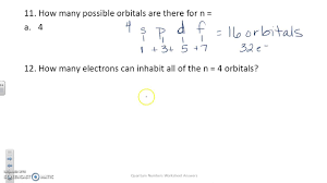View, download and print quantum numbers worksheet pdf template or form online. Quantum Numbers Worksheet Answers Youtube
