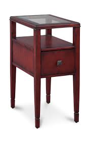 Weathered Red Chairside Table Wood End Tables Hekman End Tables