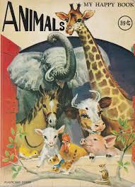 Animals My Happy Book Vintage Board Book Published By Doeisha Etsy Happy Books Animal Books Animals