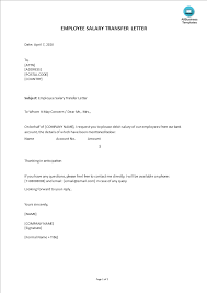 Business bank account change letter : Kostenloses Employee Salary Transfer Letter To Bank