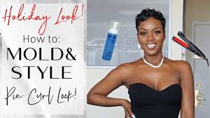 Got short hair or thinking about it? Mold Style Pin Curl Look Holiday Look Short Hair Tutorial Roxy Bennett Youtube