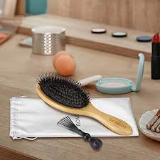 1veganvegan boar bristle hair brush. Hair Brush Natural Boar Bristle Hair Brush Wooden Bamboo Hair Brush For Women Mens Paddle Brush