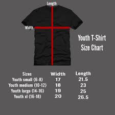 Youth T Shirt Size Chart