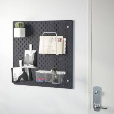 Skadis Kombinace S Dirkovanou Deskou Cerna Ikea Ikea Pegboard Ikea Black Pegboard
