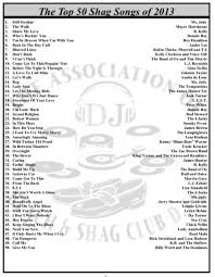 Top 50 Shag Songs Od Shag Club North Myrtle Beach Sc