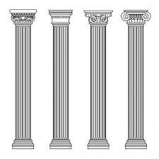 Greckiej I Rzymskiej Architektury Klasycznej Kamienia Colomns Ilustracja Wektorowa Konspektu Roman Architecture Greek Columns Architecture