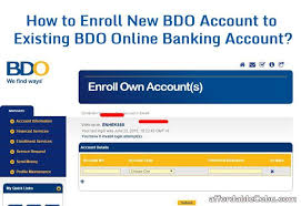 How To Enroll New Bdo Account To Existing Bdo Online Banking Account Online Banking Banking Accounting
