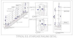 Typical Staircase S S Railing Detail Railing Detail Staircase Detail Stairs Detail Drawing