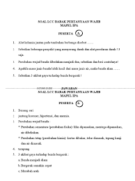 Untuk soal jawaban yang benar ada pada dalam kurung. Soal Lcc Mapel Ipa Pdf