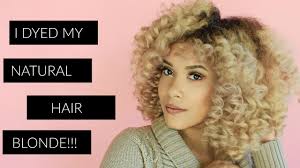 Lifting your hair's natural hair color a few shades can be achieved through a boxed dye. I Dyed My Natural Hair Blonde Everything Natural Hair