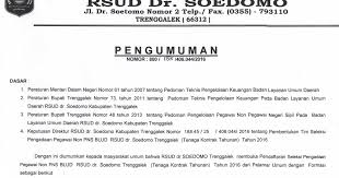 Rumah sakit ini didukung oleh staf yang berorientasi pada keselamatan pasien dan teknologi medis. Lowongan Kerja Non Pns Di Rsud Kabupaten Trenggalek Jawa Timur Tahun 2016 Lowongan Kerja Indonesia